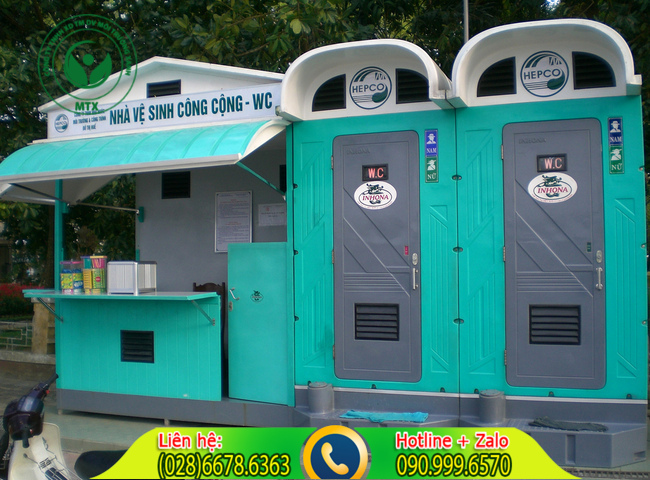 Dịch vụ cho thuê nhà vệ sinh di động composite với quy trình hiện đại